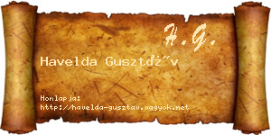 Havelda Gusztáv névjegykártya