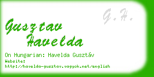 gusztav havelda business card